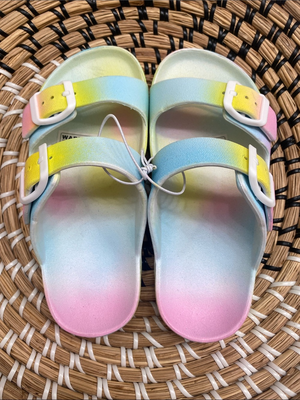 Kids Pastel Tie-Dye Double-Buckle Sandals - Picture 2 of 3